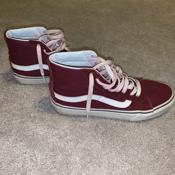 Vans Shoes - Maroon high top vans